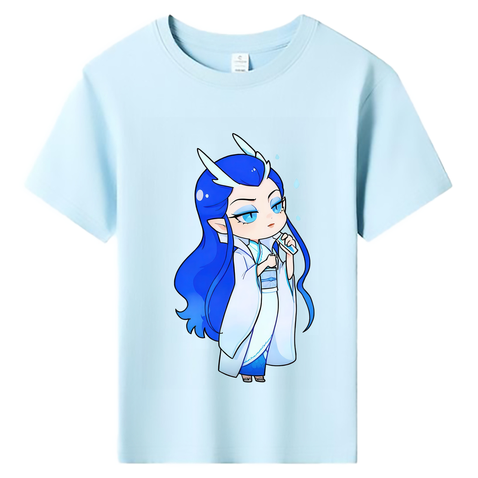（画像用） Ne Zha 2 ナタ 魔童の大暴れ 綿100％キッズTシャツ（フロントプリント）